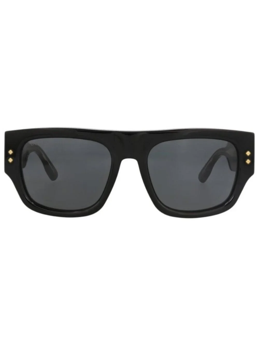 New Gucci Mens Square/Rectangle Black Black Grey Fashion Designer Sunglasses